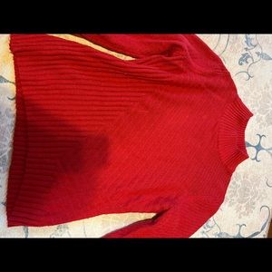 Red mock neck sweater-large-Vince camuto